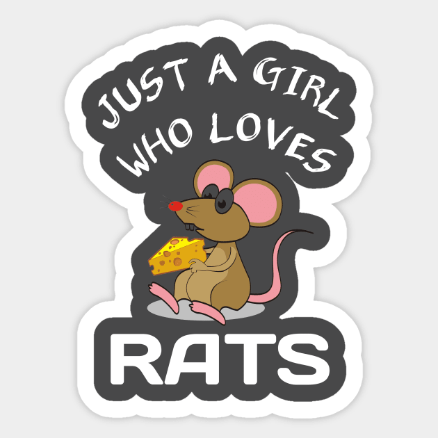 Just A Girl Who Loves Rats Owner Lover Sticker by houssem